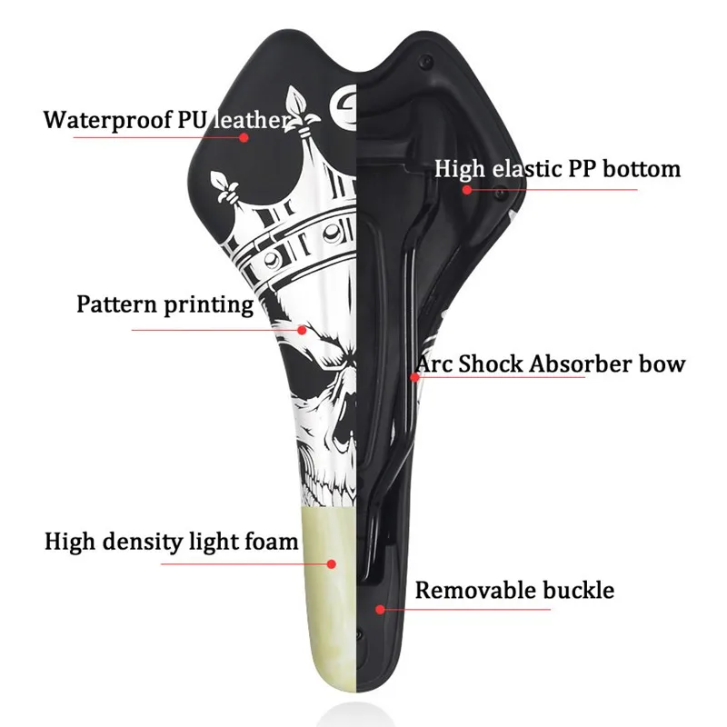 

Vehicle Cushion Bicycle Saddle Comfortable Shockproof Cycling Seat Non-slip Soft Cushion Travel MTB Road Bike Saddle