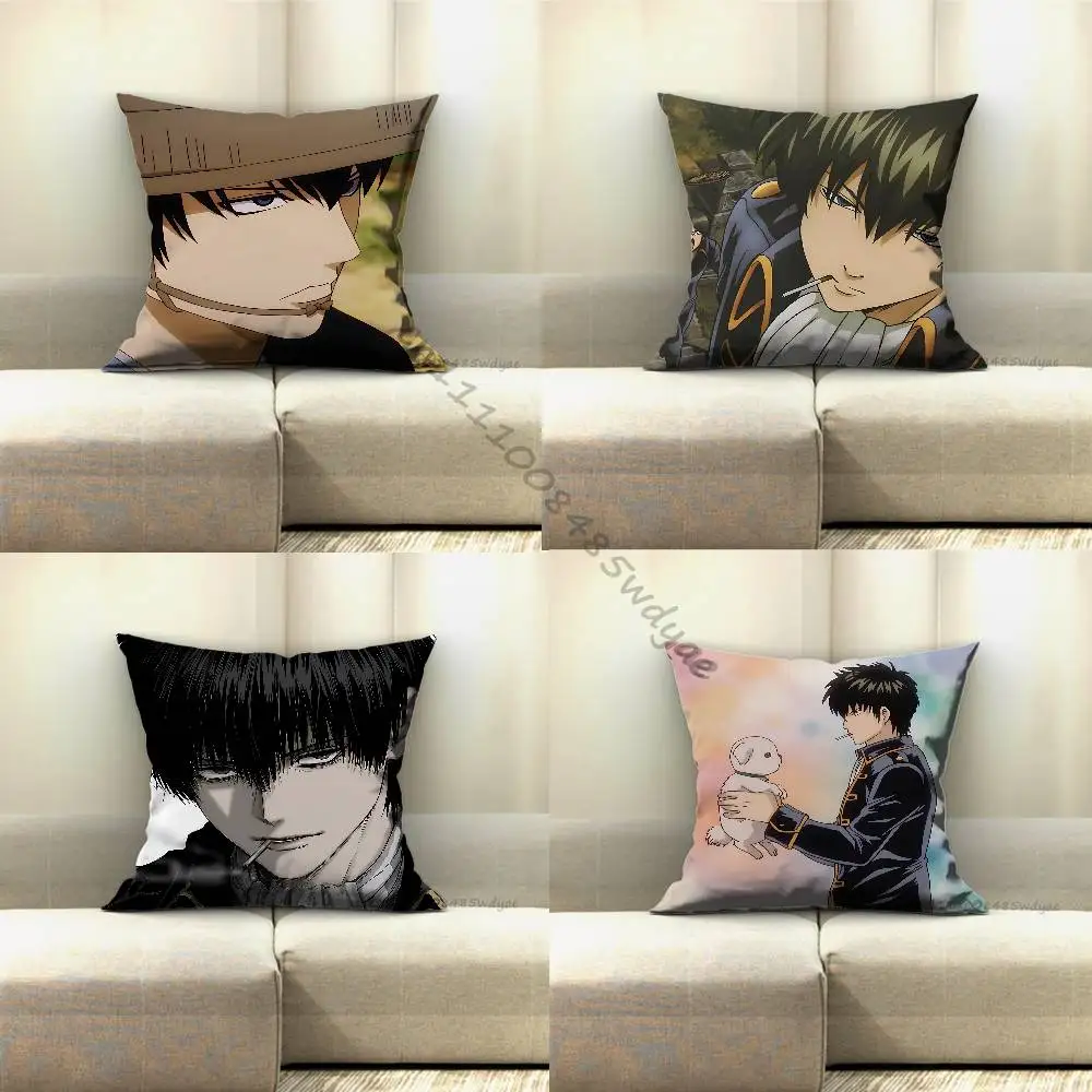 Classic Anime G-Gintama Hijikata Toshiro Pillow for Sofa Seat Chair Decorative/Modern Home Decor Print Throw Cushion