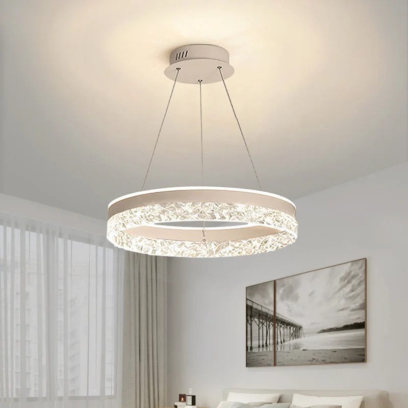 

Minimalist Crystal Pendant Lights for Dining Room Living Room Bedroom Gold Black White Home Decor Indoor Lighting Pendant Lamp