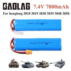 7.4V 7000mAh 18650 Akumulator Lipo L6.2-2P Wtyczka do heng long 3818 3889 3809 RC Czołgi Samochody Zabawki Części Ulepszenie Akumulator o dużej pojemności