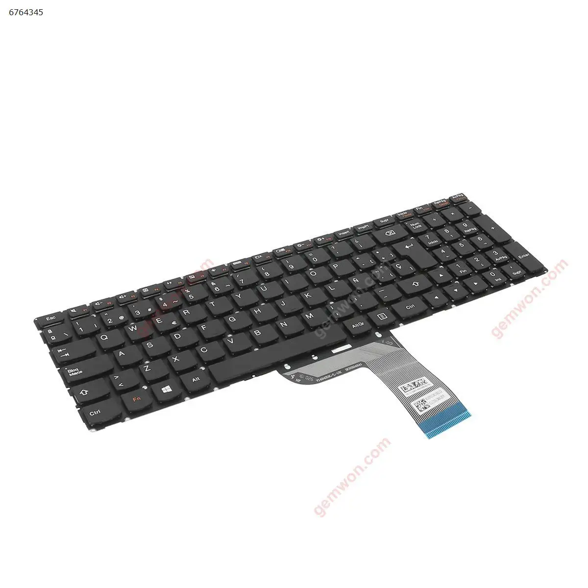 Teclado de laptop SP para Lenovo Ideapad 700-15isk Yoga 500-15 preto sem moldura