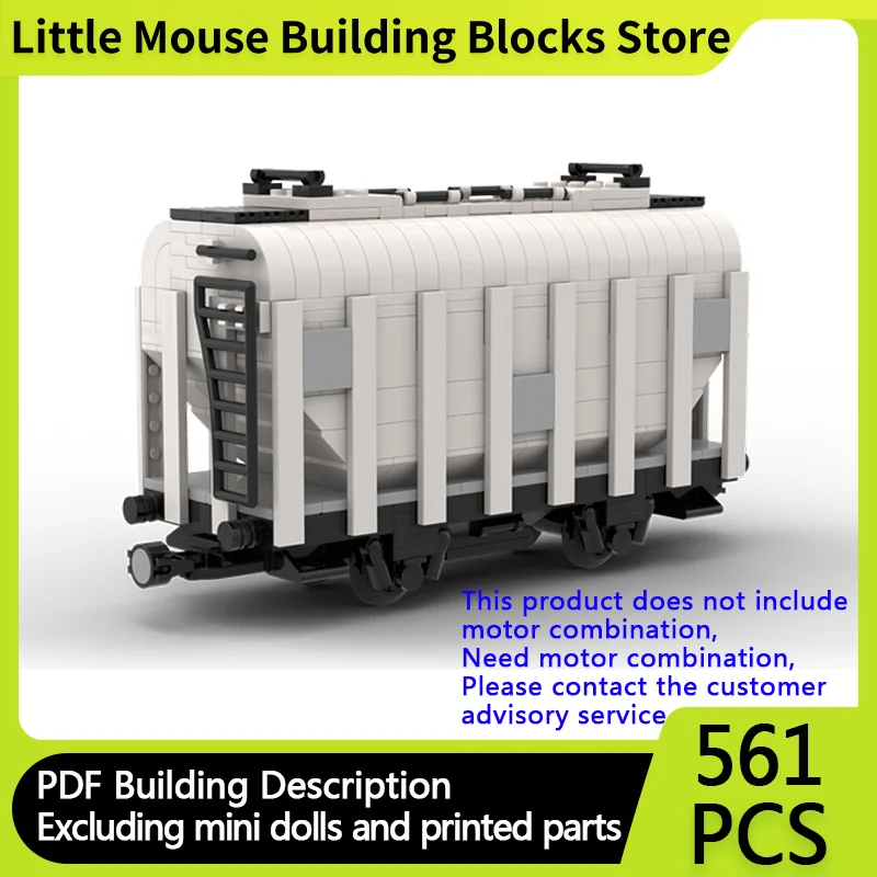 City Car Model MOC Building Bricks Railway 21 Ton Hopper Car Modular Technology Gifts Holiday Assemble Toys Suit Display