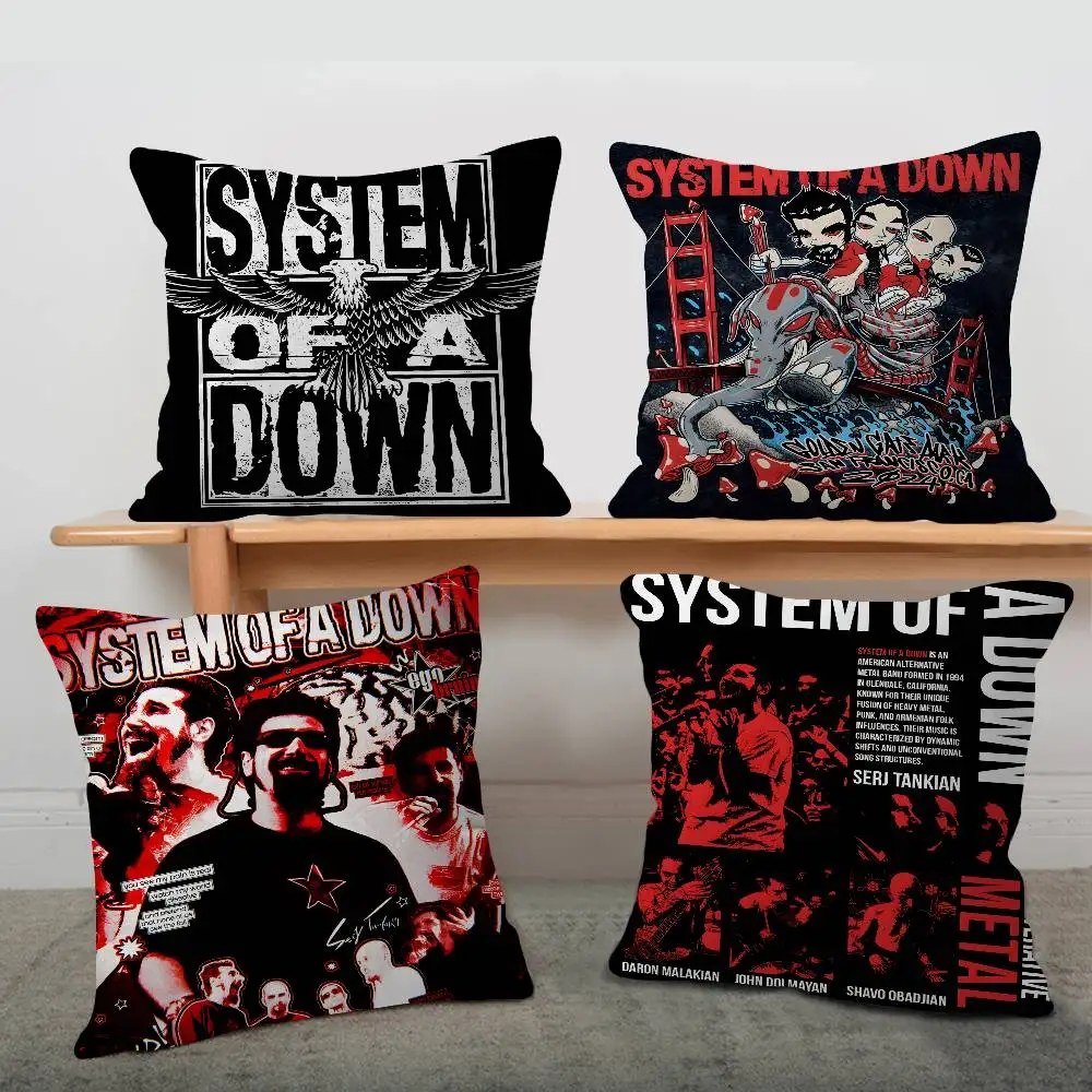Metal Band S-System O-F A-A D-Down Lucky Dragon pillow cover sofa cushion cover home room decoration children gift