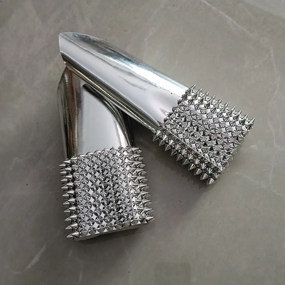 ハロウィンコスプレステージパフォーマンスアクセサリーユニセックスゴールドシルバーレザーリベットアームスリーブグローブ動物男性女性ダンサーカフ