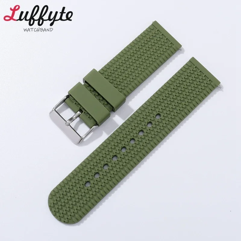 Silicone Watch Band Quick Release Rubber Watch Strap 18mm 20mm 22mm 24mm Watch Strap Watch Replacement Watchband