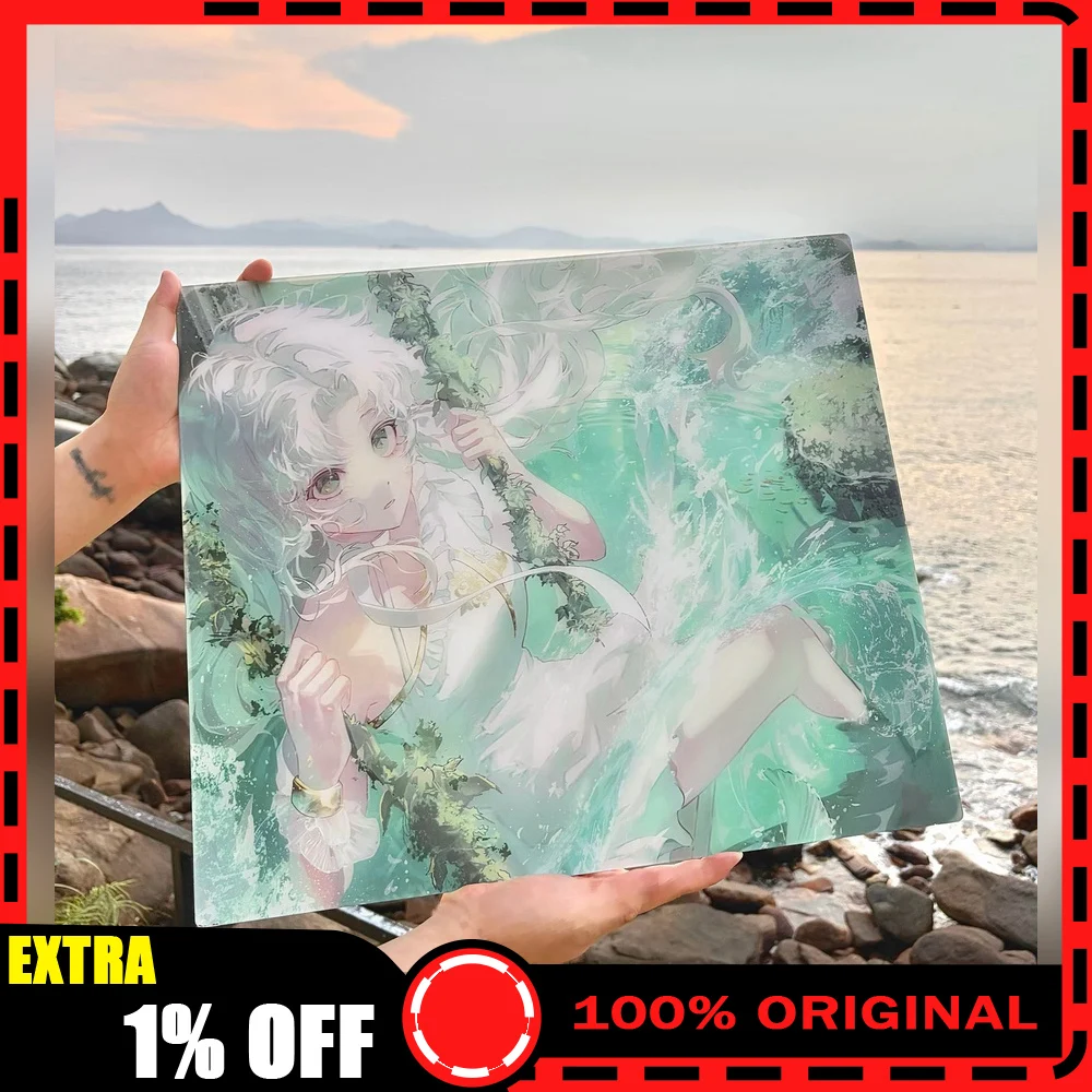 New Kielo Lab Laviena Tempered Glass Mouse Pad 490x420mm Anime Gaming Desk Mouse Mat for FPS Esports PC Gamer Accessory Gift