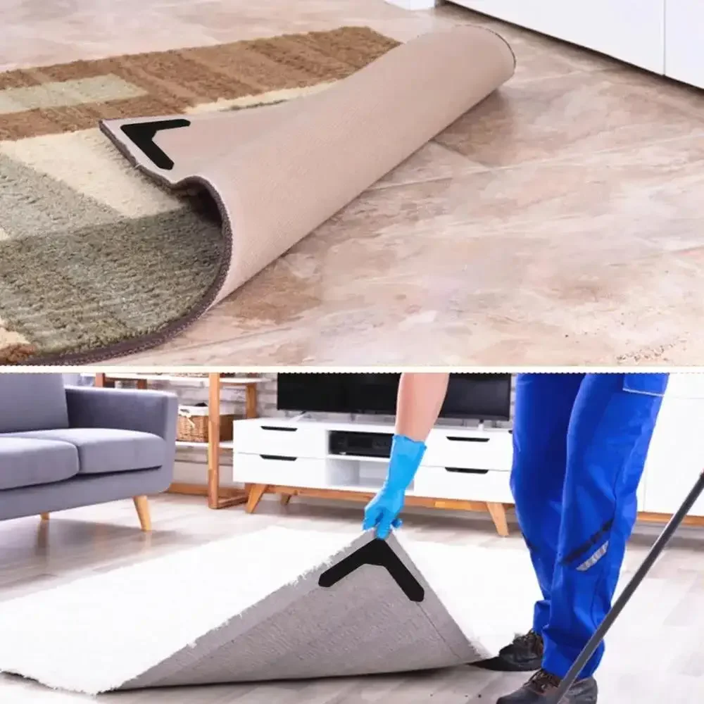 Rutschfeste Aufkleber für Teppiche, wiederverwendbare Teppichgreifer, rutschfeste Ecken, Pads, rutschfestes Klebeband, Matte, Teppichgriff, Stopper, Aufkleberband – Detail 4