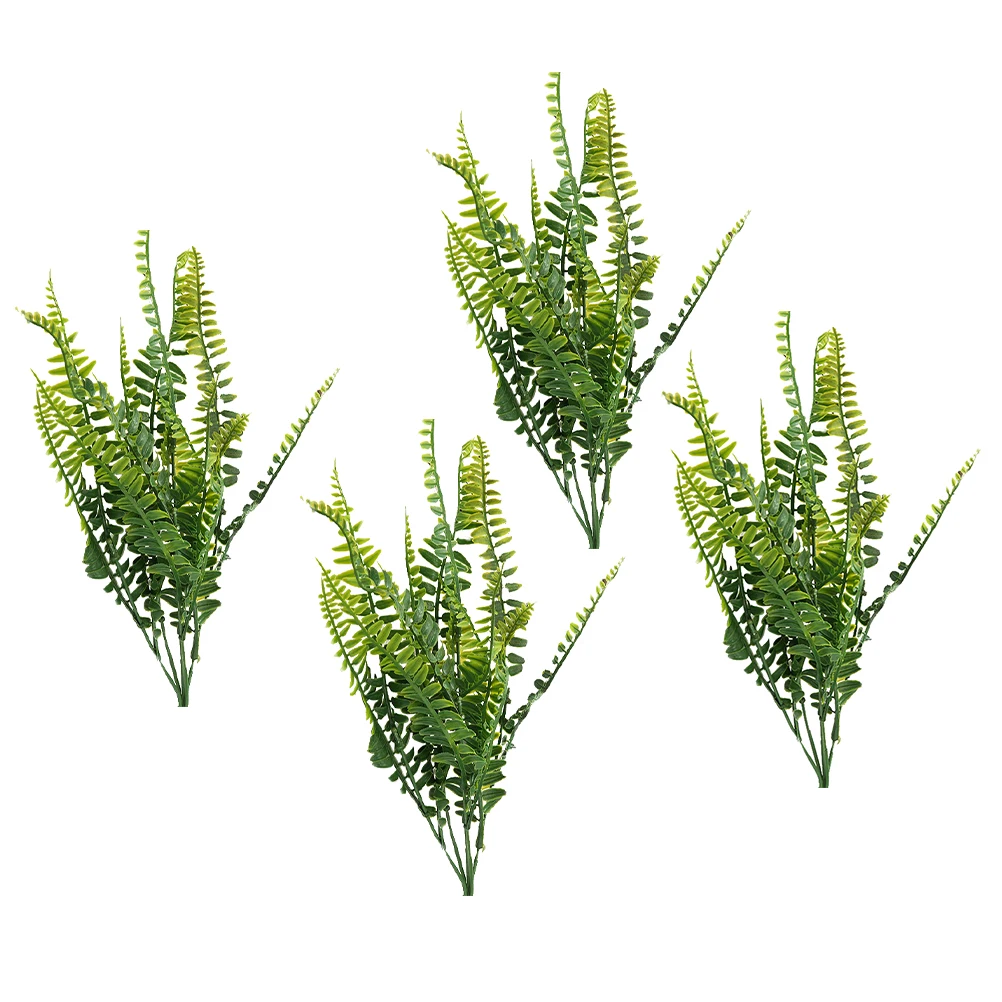 

4pcs Artificial Ferns Home Decor Simulation Green Plants Wedding Decoration Outdoor Indoor Ferns Adornment Low