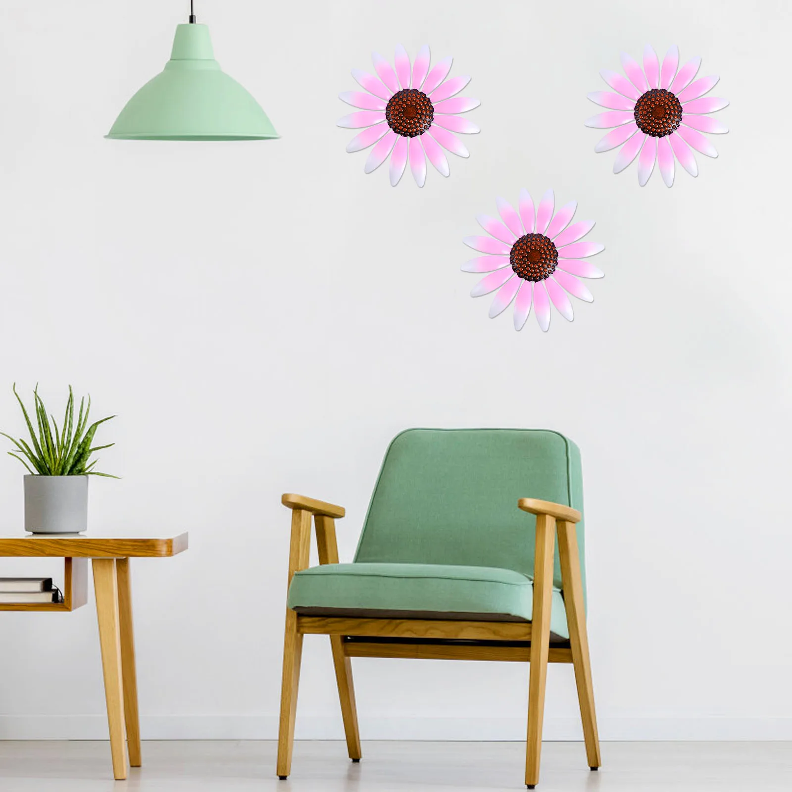 

Sunflower Wall Decor Iron Pendant Decoration Flowers Pink Decorations