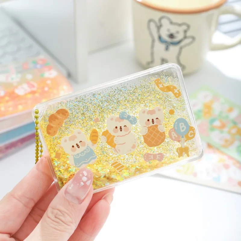 Quicksand Brick Acrylic Creative Quicksand Goo Card Set Cute Handbook Set DIY Goo Card Full Set of Stickers For Girls Gift