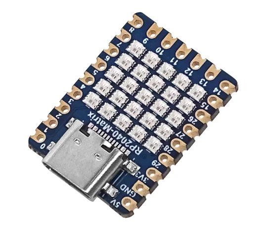 لوحة تطوير صغيرة RP2040 Pico، وحدة مصفوفة LED 5 × 5 RGB