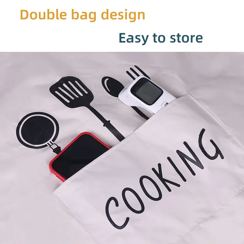 Grembiule da cucina Grembiule da cucina leggero e sottile Salopette da caffè per adulti impermeabile e resistente all'olio Grembiule Accessori da cucina stile coppia