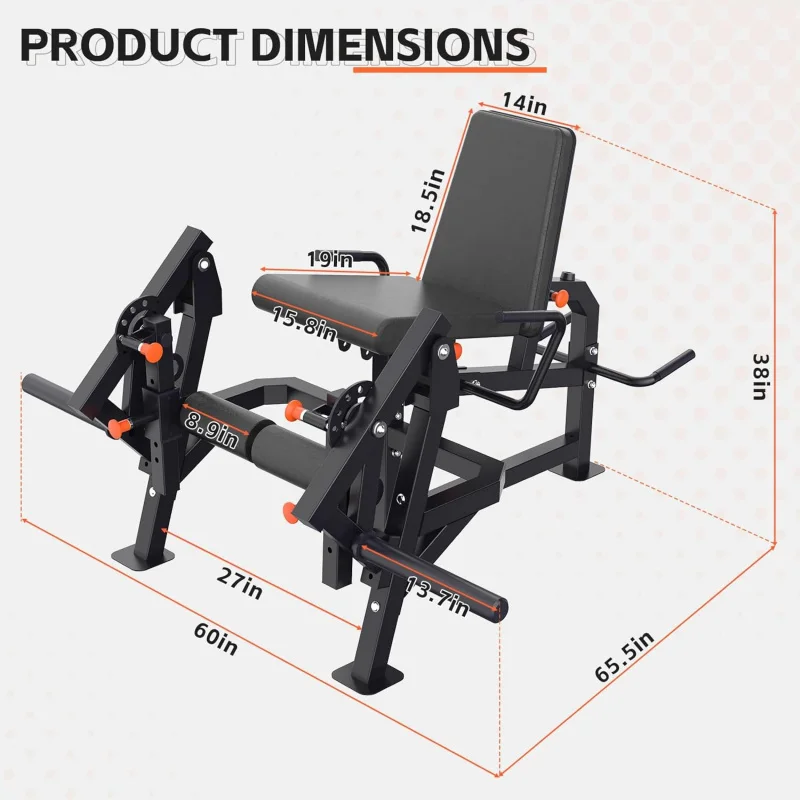 آلة ضغط وتجعيد الساق، تمديد ساق واحدة، تجعيد الساق المستقرة، مقعد تمرين الساق قابل للتعديل