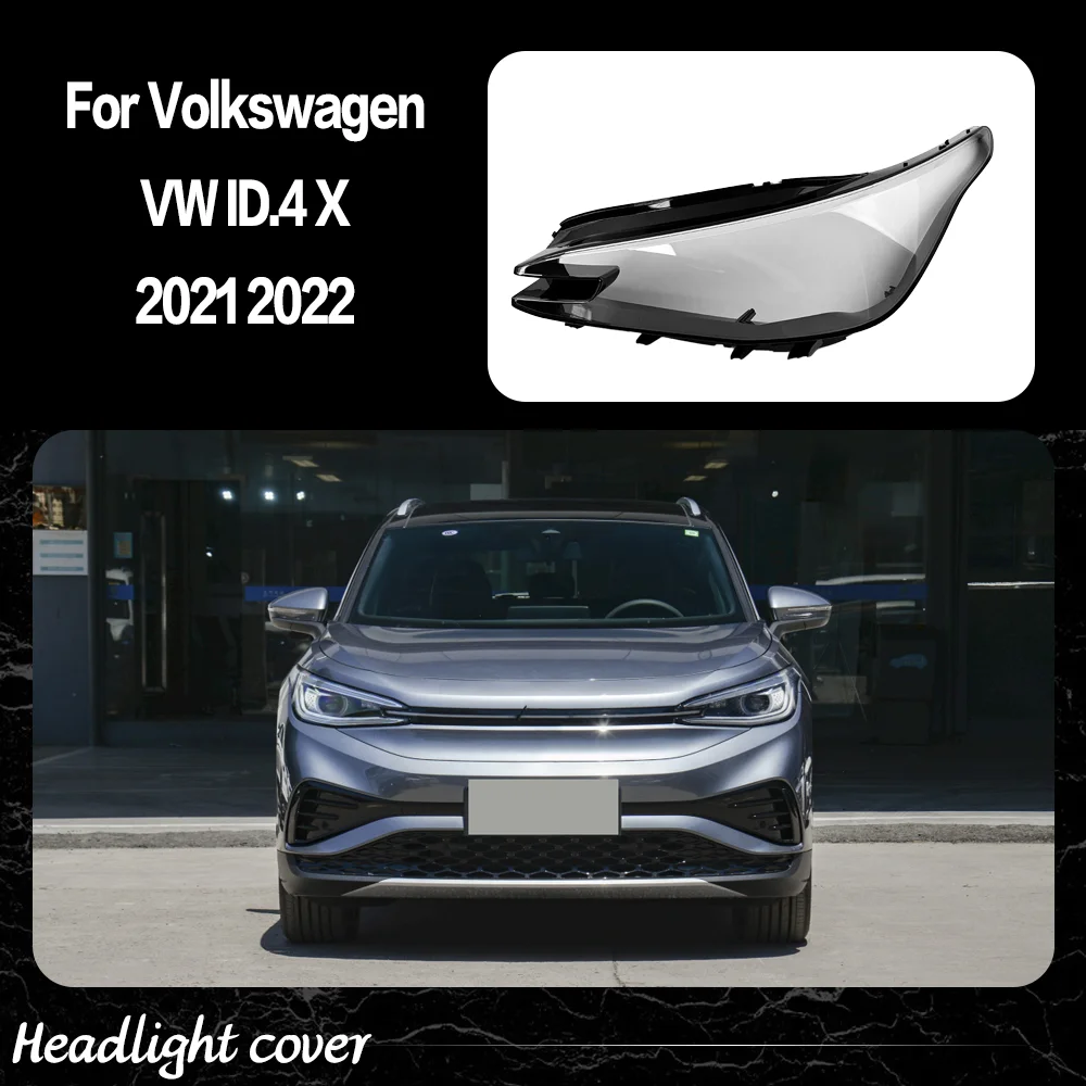 

Car Front Lights Glass For Volkswagen VW ID.4 X 2021 2022 Transparent Headlight Cover Case Replace Original Lens Car parts