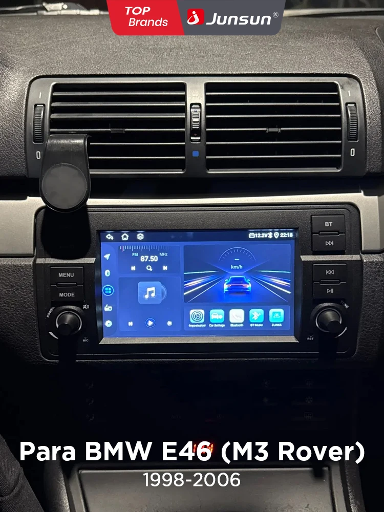 Junsun 7" Android Autoradio für BMW E46 M3 318 320 325 330 335 Multimedia Wireless CarPlay Android Auto Stereo WiFi GPS Navi SWC 4G-LTE Bluetooth Multimedia Touchscreen-Headunit
