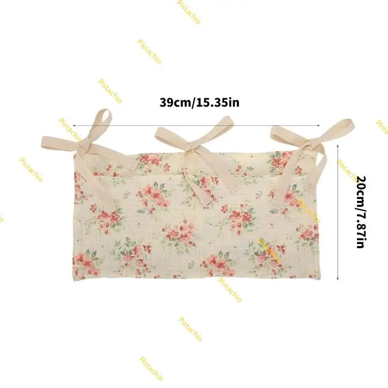 

QX2D Practical Baby Crib Hanging Bag Big Capacity Organiser Bag Provide Easy Storage