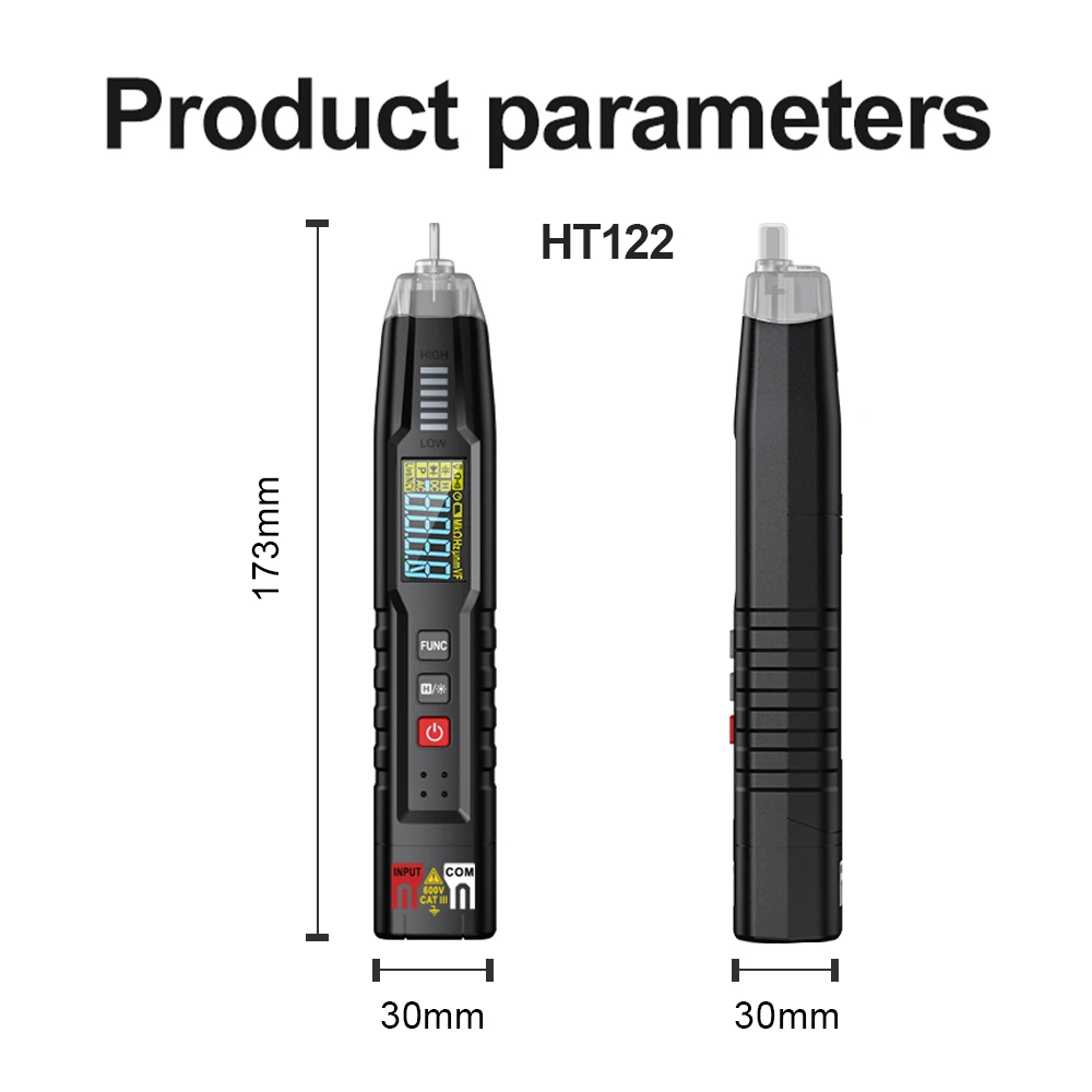 Digital Multimeter Pen Type Meter 4000 Counts True RMS with Non Contact AC/DC Voltage Resistance Capacitance Hz Tester Tool