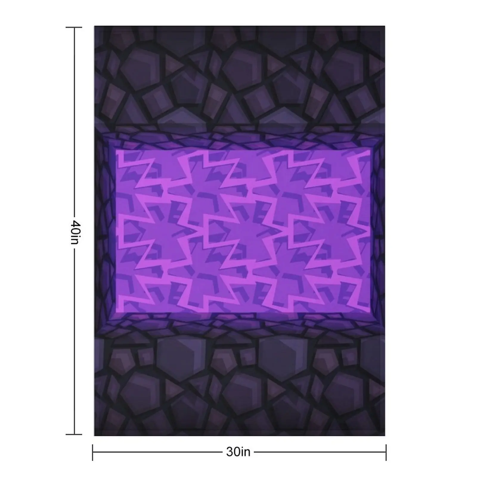 Portal Obsidian Nether - بطانية رمي PureBDcraft أريكة عملاقة حرارية للسفر والتخييم