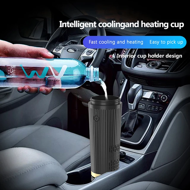 Fonwhy Dropshipping Custom Smart Cup Warmer Cooler Beverage Drinks Cans Auto 2 in 1 Car Heating Cooling Cup Mug Tumbler Holder