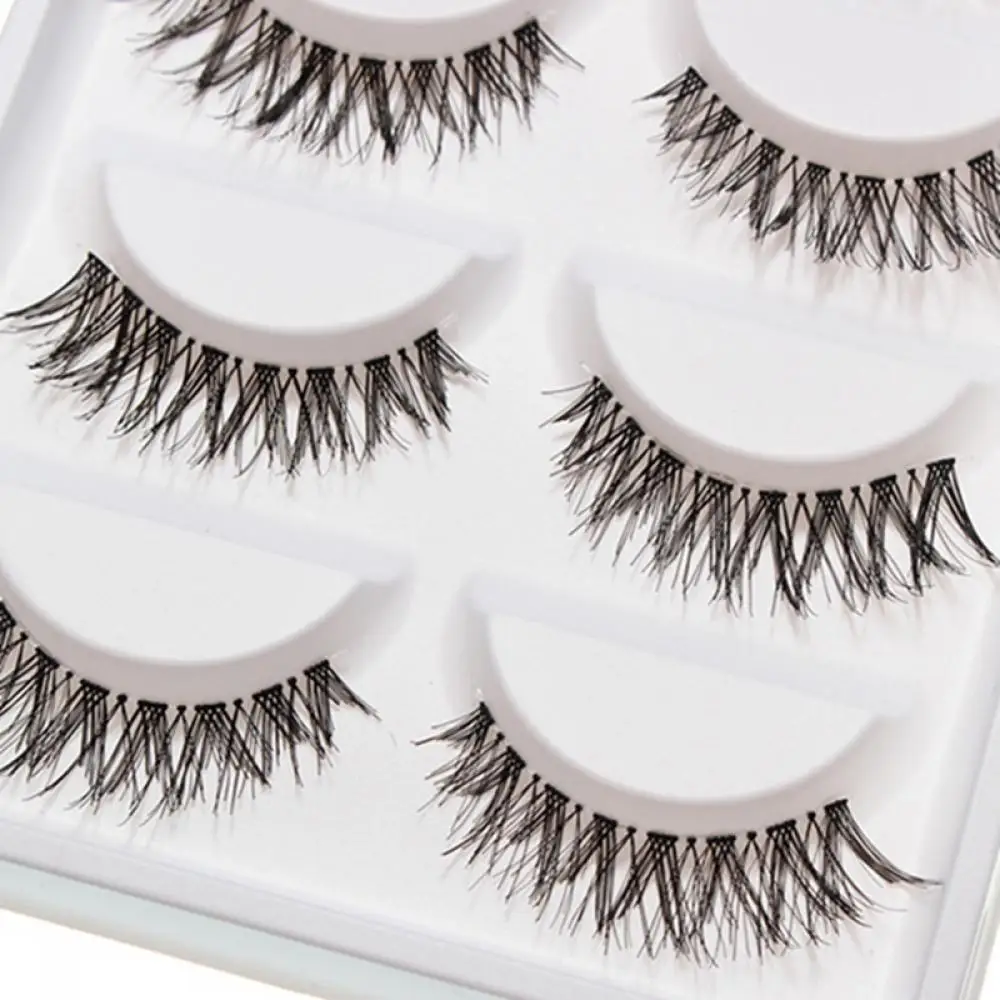 5Pairs New Beauty Handmade Cosmetic Natural False Eyelashes Long Eye Makeup Tool