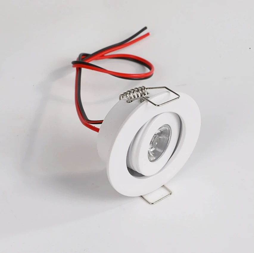 led cabinet light LEDs spotlight lamp 1W 12V DC mini downlight hole size 40-45mm recessed panel lamp