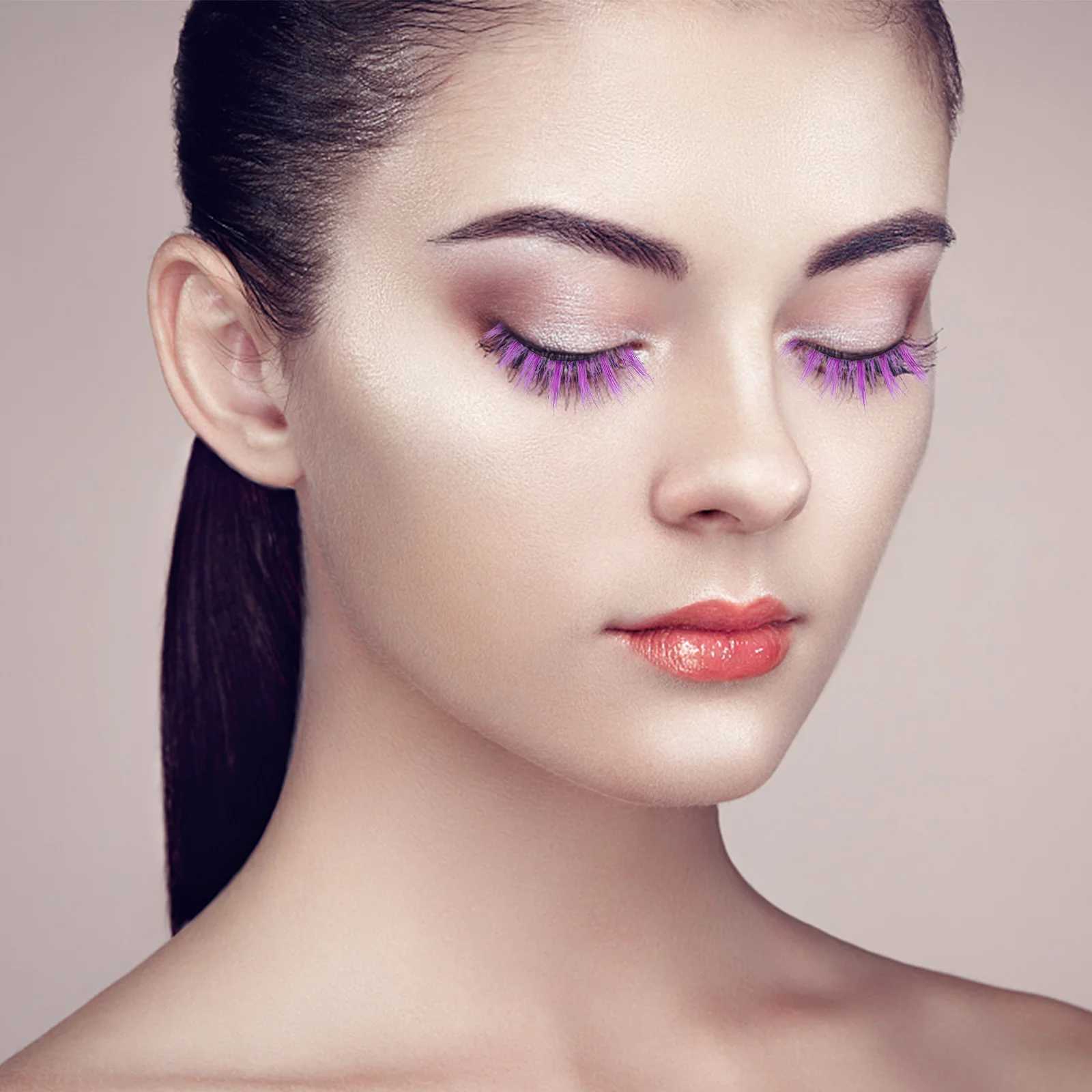 

5 Pairs 3D False Eyelashes Colorful Fiber Lashes For Women Thick Volume Dense Makeup Extensions Halloween Party Cosplay Fake