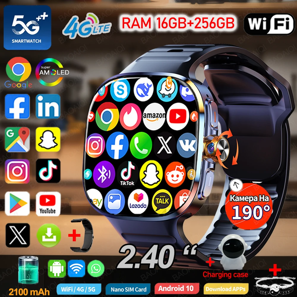 �y�Z�[�����z5G�X�}�[�g�E�H�b�` Bluetooth�ʘb 2.40�C���`HD AMOLED�X�N���[�� 900����f�J���� WIFI GPS 16GB+256GB RAM Android 10 �X�}�[�g�E�H�b�` �[�d�P�[�X