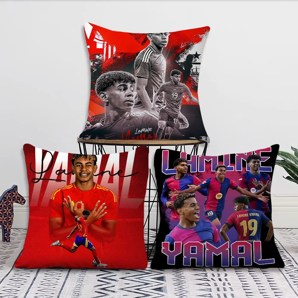 Football L-Lamine Y-Yamal Decoration Room Home Sofa living Office Car Nordic Simplicity Pillow Cover