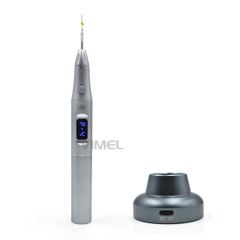 Metal Body Cordless den tal Gutta Percha Cutter Endo Obturation Pen Cordless Root Canal Hot Melt Filling Pen with 2 Tips Tools