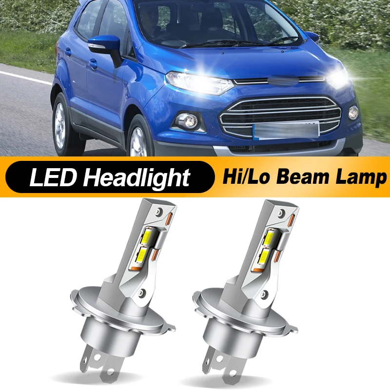 

Автомобильная светодиодная фара H4 9003 HB2 дальнего света ближнего света для Ford EcoSport 2013 2014 2015 2016 2017, галогенная лампа, сменная лампа