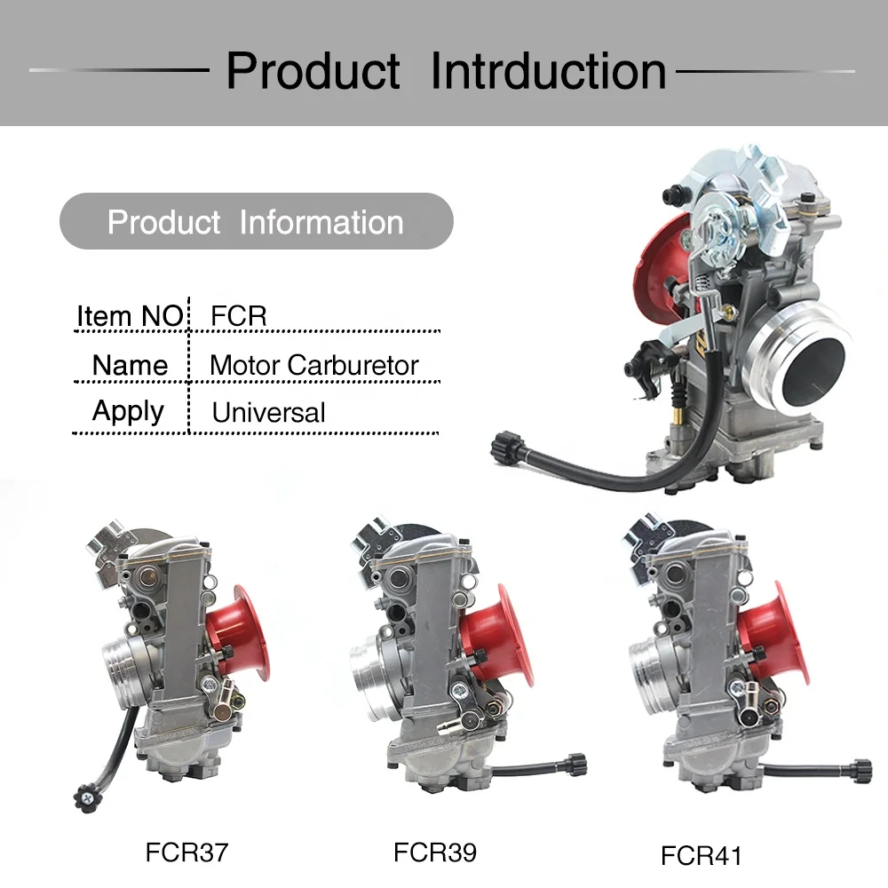 FCR Carburetor 37mm 39mm 41mm Motorcycle Carburetor FCR 39 Carb For CRF 450 KLX 450 400CC 450CC ATV