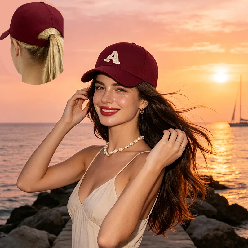 1Pc Adjustable Initial Letter A-Z Baseball Cap For Men Womne High Quality Soft Cotton Fashion Team Sport Visors Snapback Caps