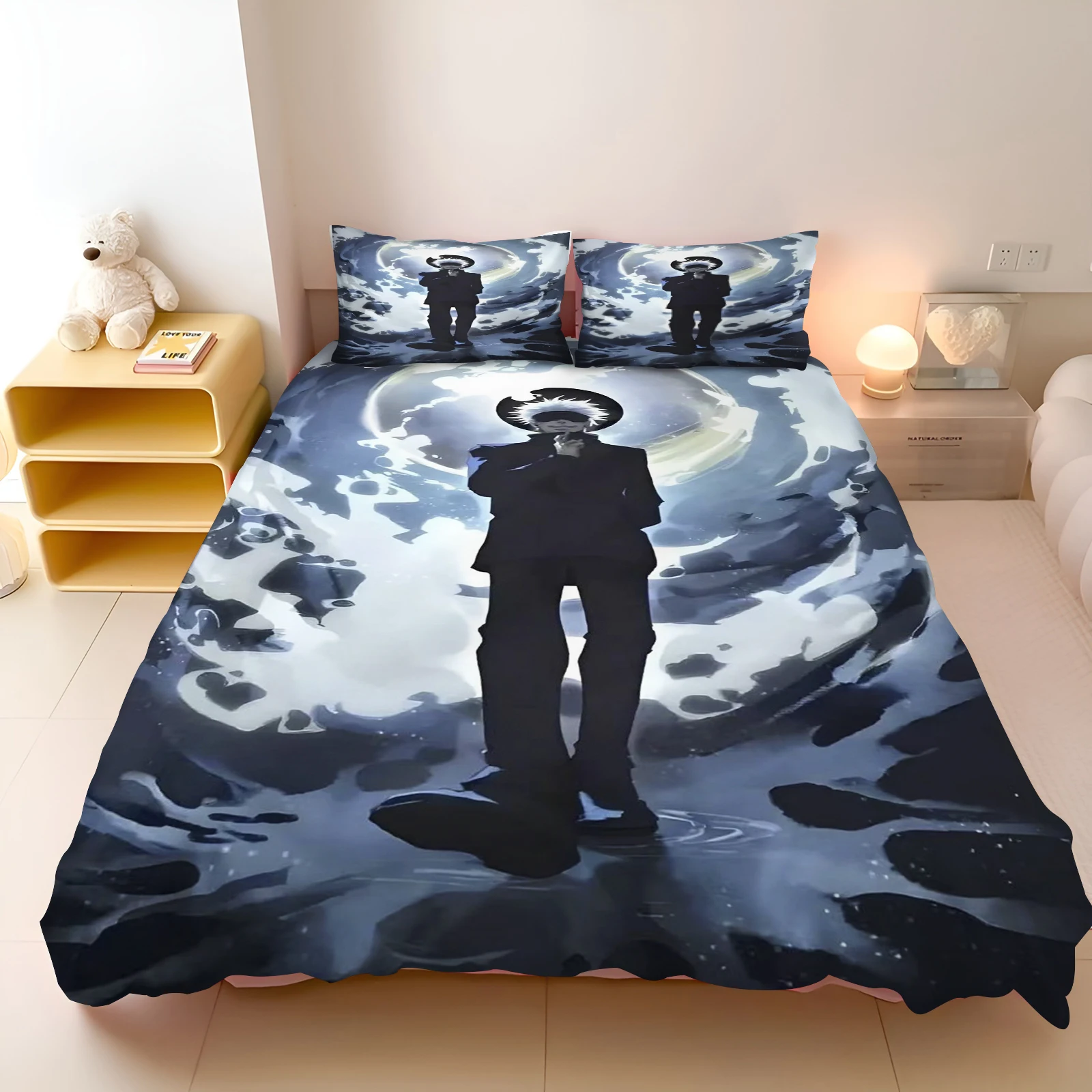 Ensemble de literie Jujutsu Kaimmense, ensembles de couverture d'anime japonais, linge de lit confortable, Twin, Queen, King, Single Size, DstressShipping, Célèbre