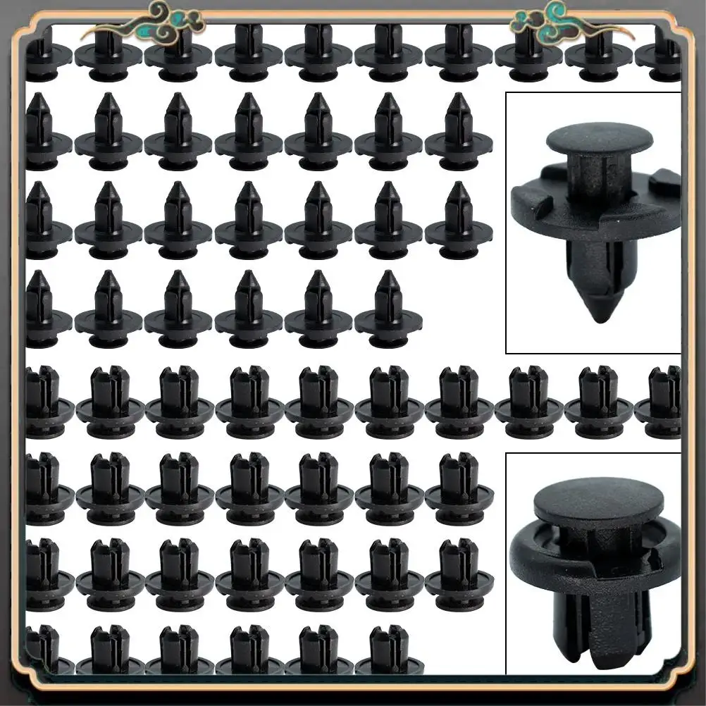 

M45K-180 Push Pin Rivets Car Door Trim Panel Clips Bumper Grille Mud Flaps Fastener Retainer Kit For Honda Civic Accord CR-V