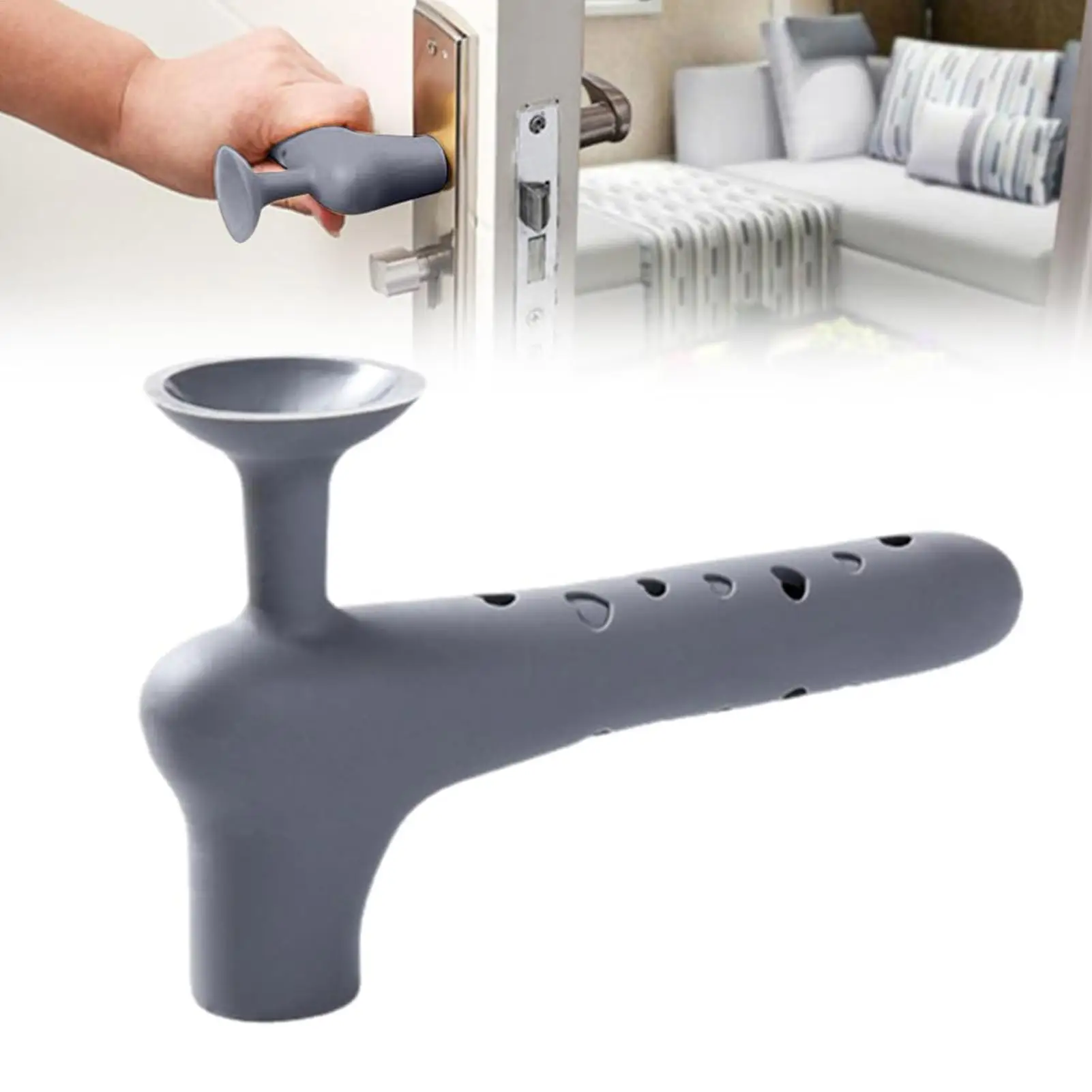 Child Safety Door Handle Covers Silicone Anti-Static Non-Slip Protectors Heat & Cold Insulation for Kids Pets, Home Kitchen