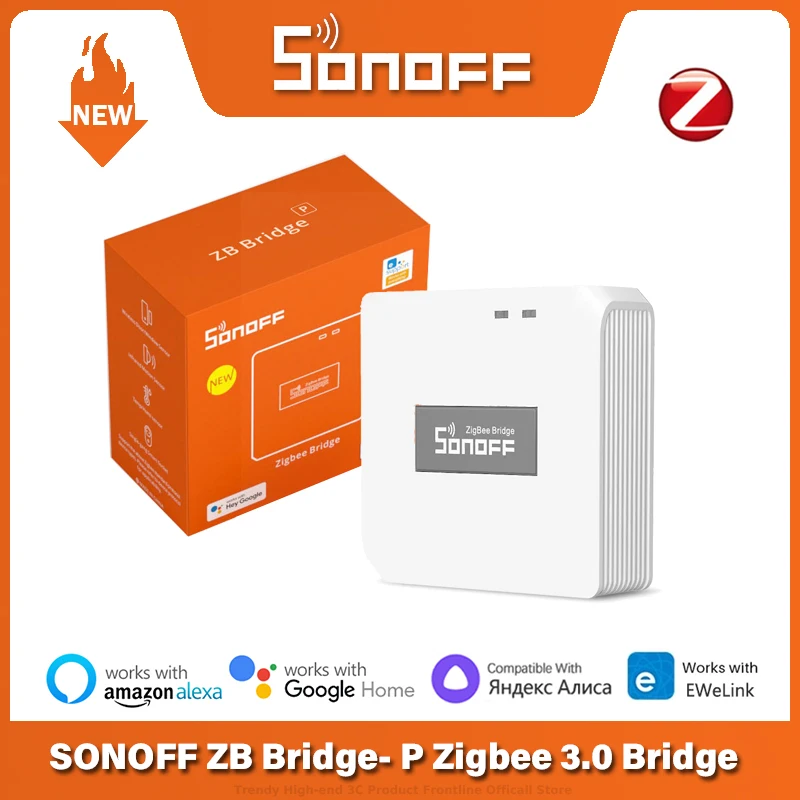 SONOFF ZBBridge-P ZigBee Gateway Connect ZigBee and Wi-Fi devices Customize Home Security Mode Smart Scene Via Alexa Google Home