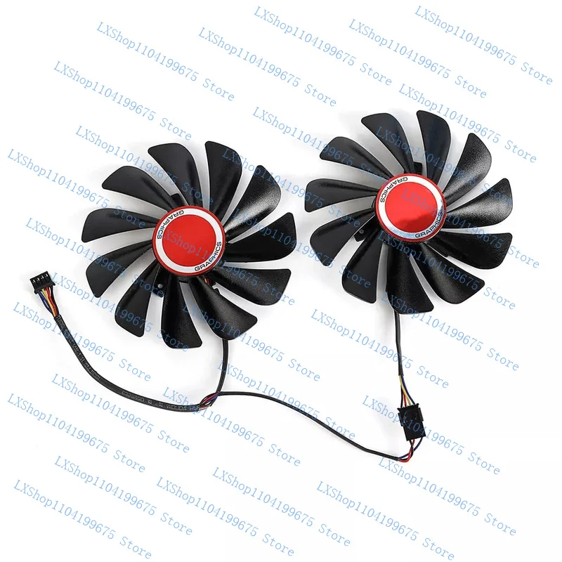 XFX RX 580 590 RX580 RX590 Juego de ventilador para refrigeración de tarjetas GPU FDC10U12S9-C