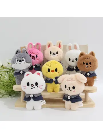 New 12cm Cute Plush Toy Keychain Kawaii Plush Cartoon Stuffed Animal Doll Toy Room Decor Diy Backpack Accessories Children Gift