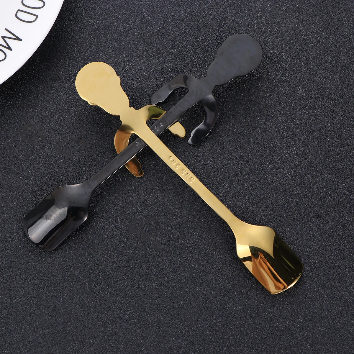

2Pcs Creative Skull Design Coffee Hanging Spoon Stainless Steel Stirrer for Tea Cappuccino Espresso Dessert Sugar Cream Milk
