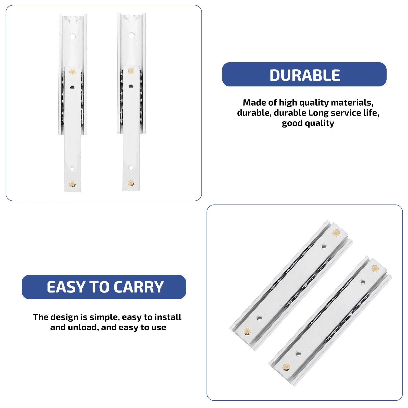 

2pcs 16mm Wide Slides Drawer Cupboard Aluminum Miniature Heavy Duty 70mm Long Kitchen Furniture Hardware