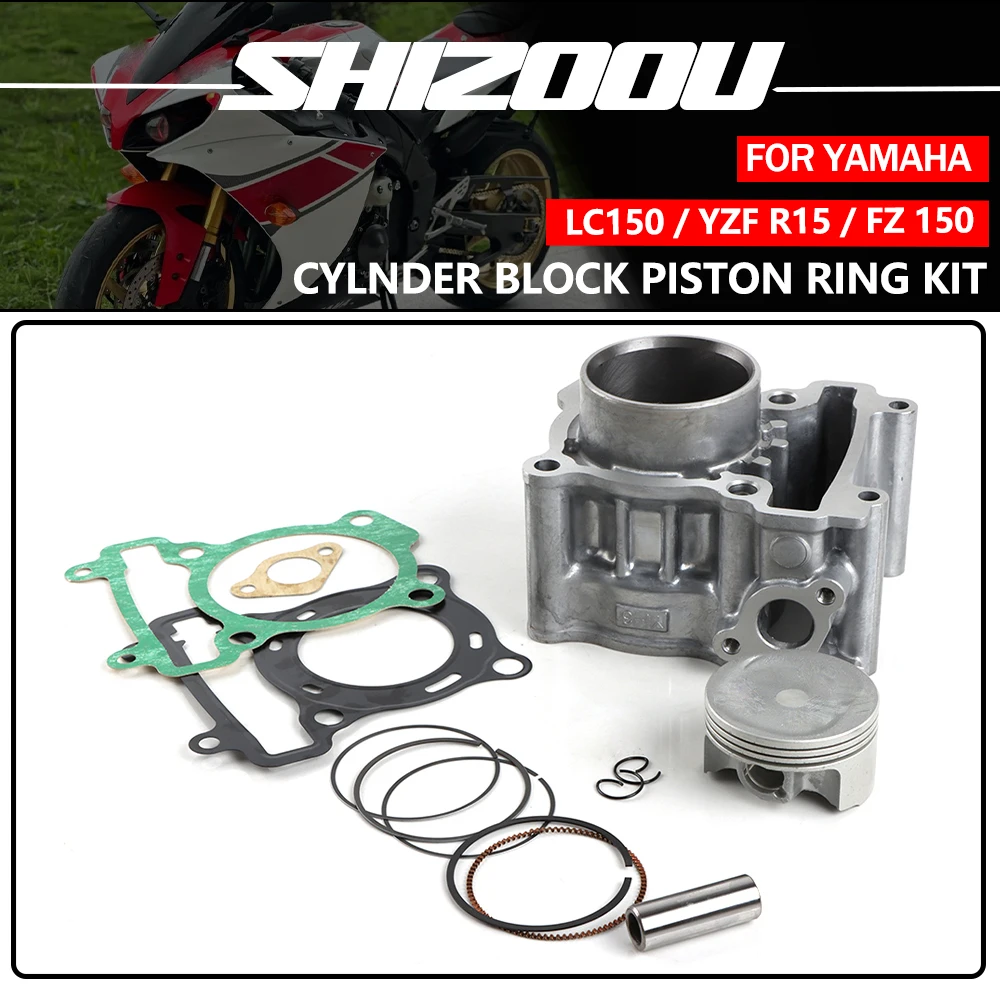 

57mm Bore Cylinder Piston Kit for Yamaha LC150 YZF-R15 FZ150 Sniper 150 Motorcycle Engine Parts Replacement 1PA–E1311–00