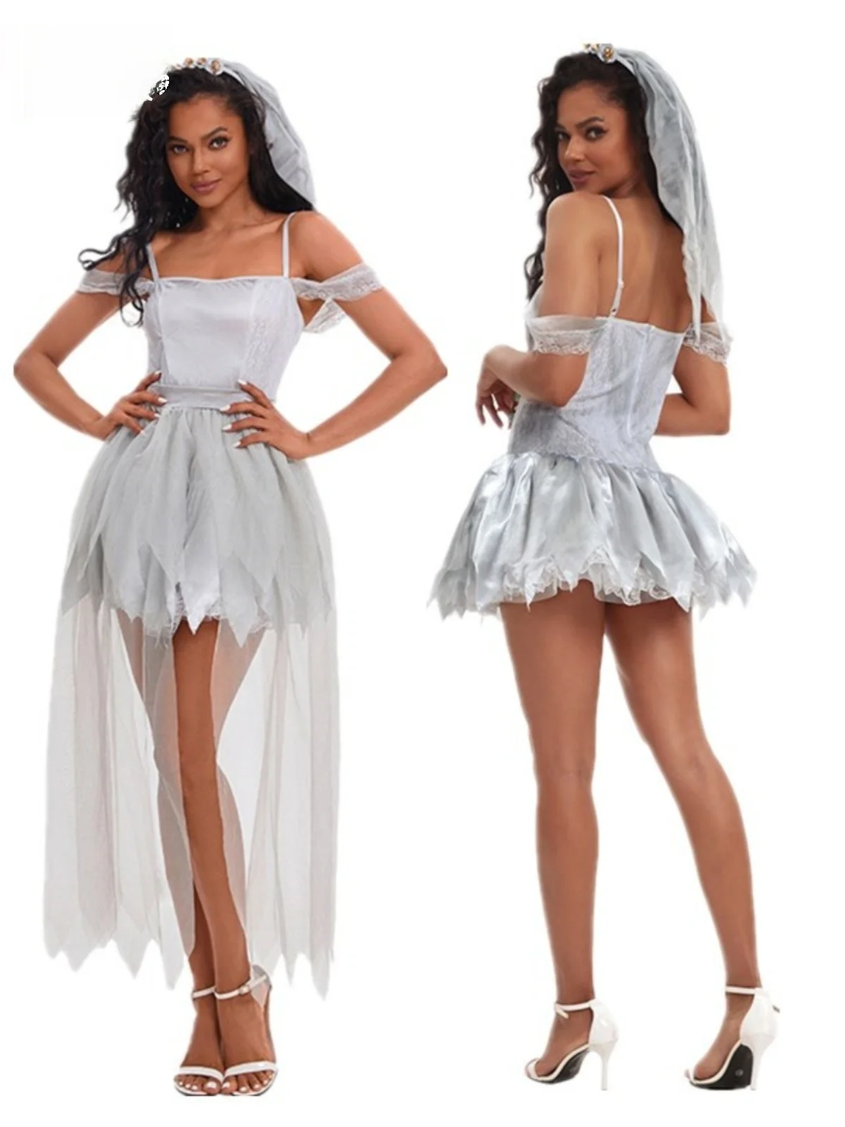 

Костюм на Хэллоуин для взрослых, террор, невеста, зомби-хвост, юбка, женская одежда для косплея, наряд для выступления на сцене