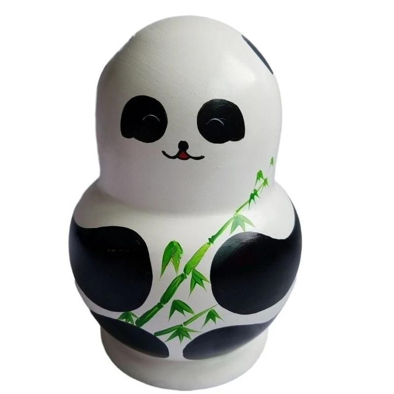 15 layer panda matryoshka doll wooden craft gift wishing doll valentine's day gift home furnishings