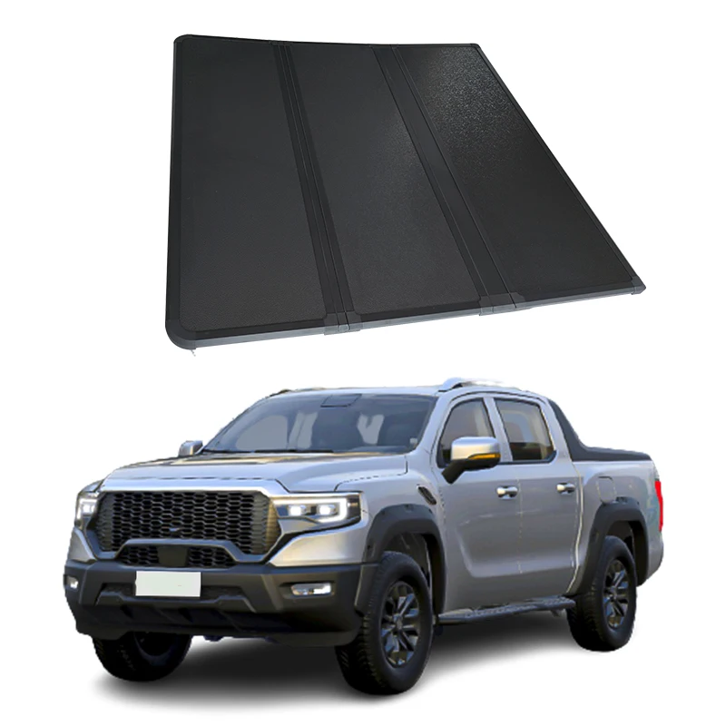 

Hot Selling Factory Price Exterior Car Accessories Hard Pickup Trunk Tri Fold Tonneau Cover for Ssangyong