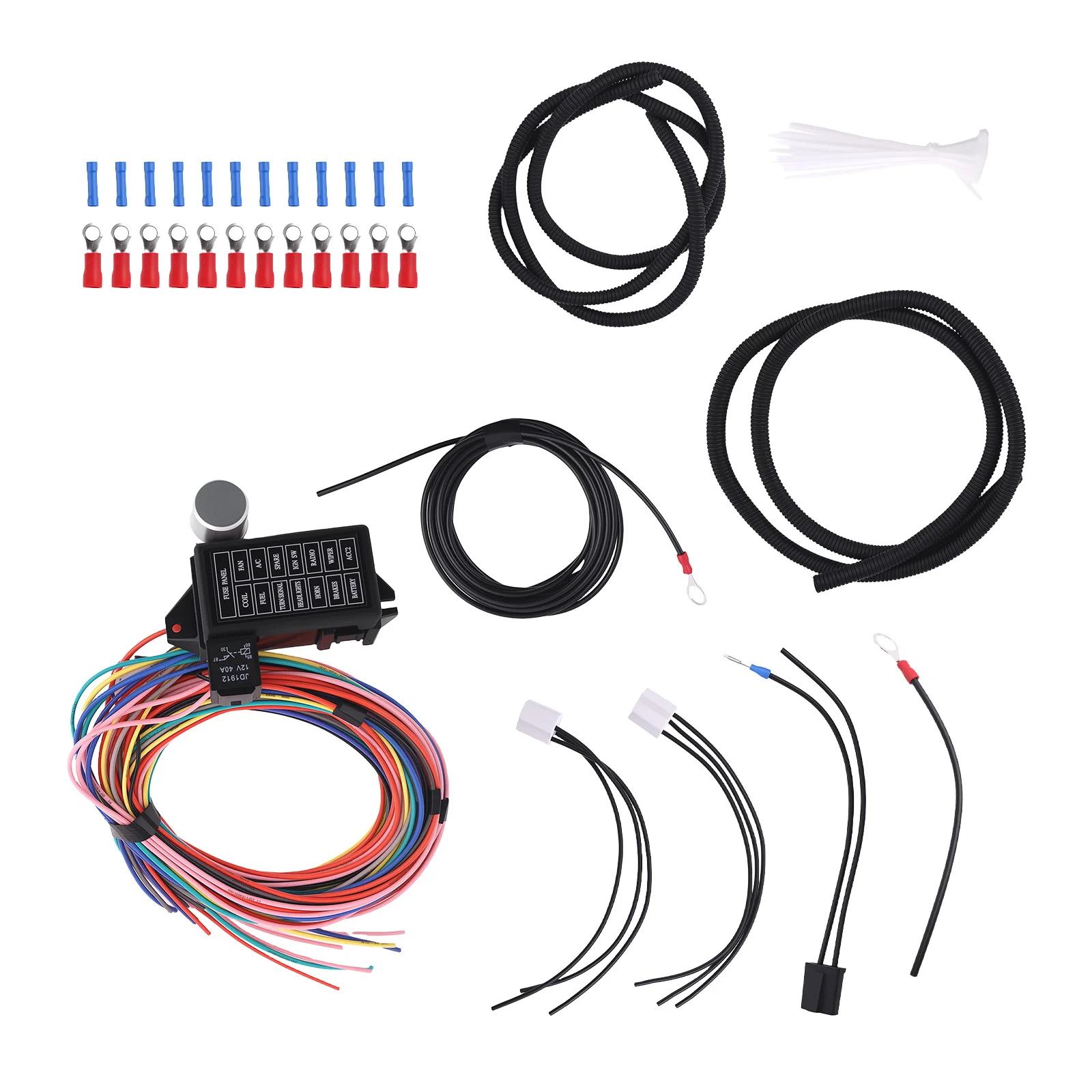 

Street Rod Wiring Kit 14 Circuit for Rod Custom Car 12V Complete System