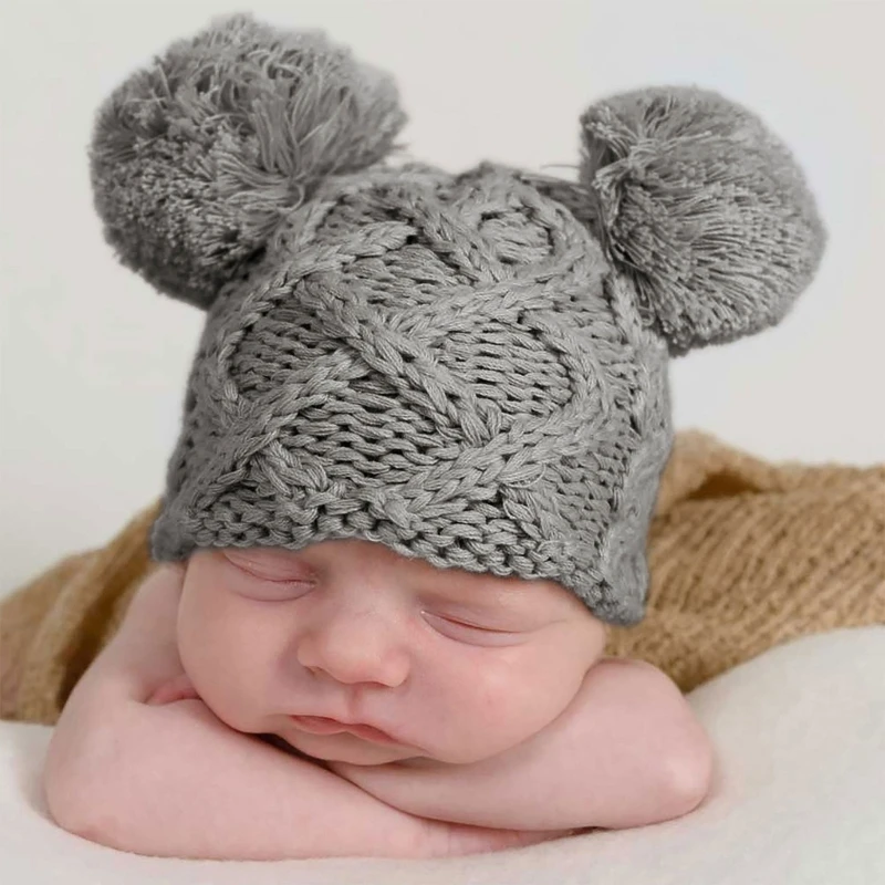 Nuevo Adorable gorro para bebé recién nacido, gorro oso dibujos animados, accesorios