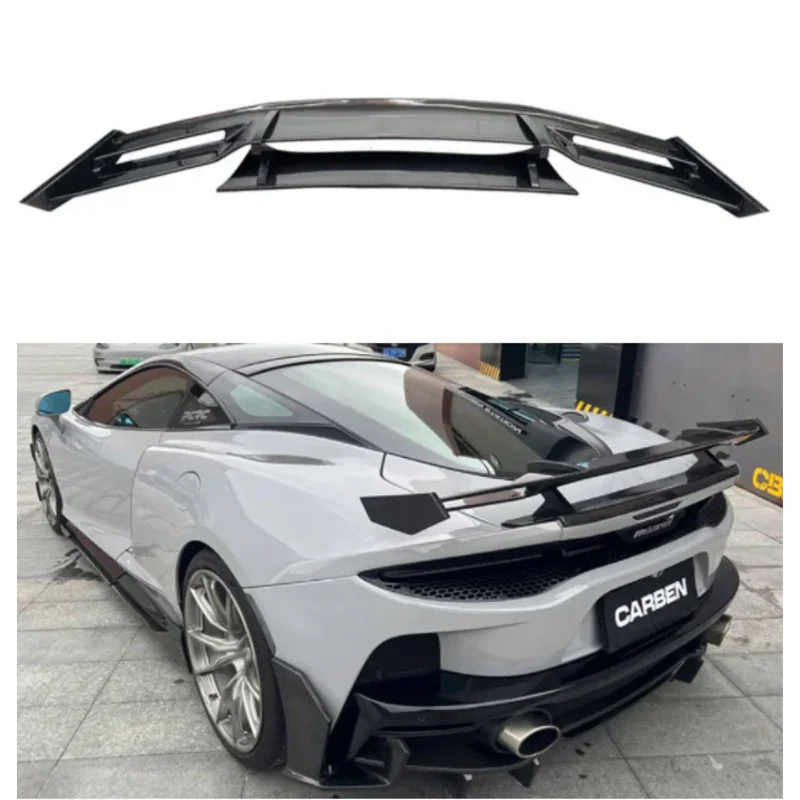 Real Dry Carbon Fiber Car Rear Wing Trunk Lip PRO Style Spoiler For Mclaren GT 2019 2020 2021 2022 2023 2024