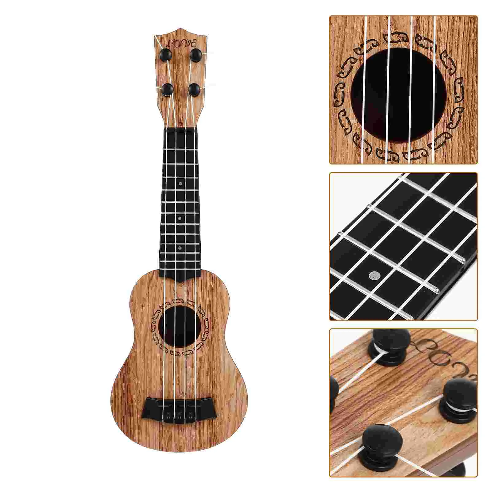 Musical Instrument Classic Ukulele Toy Child Childrens Toys for Girls Kids Wood Guitar Toddler