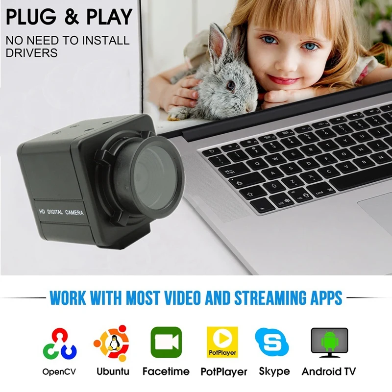 4K 8MP HD Webcam Autofocus CCD IMX179 USB Mini Camera OTG UVC Voor PC Streaming/Video-oproep/Skype/Meeting