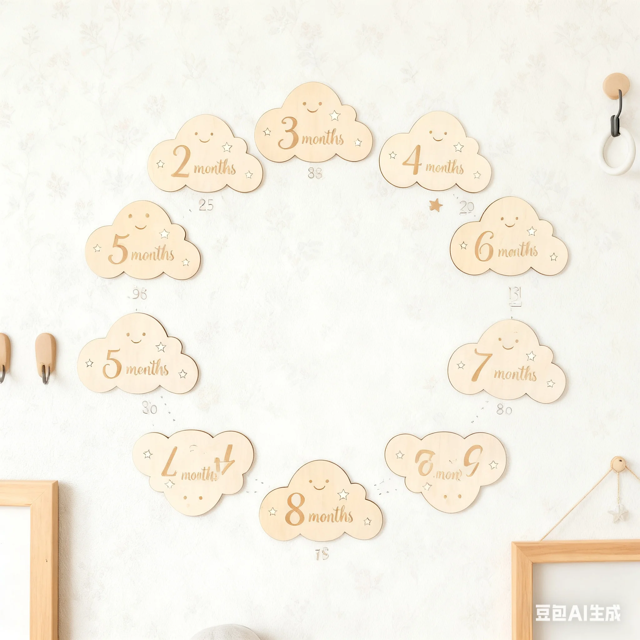 

QX2D 8pcs Маркер роста беременности карт карты детской карты на память на память